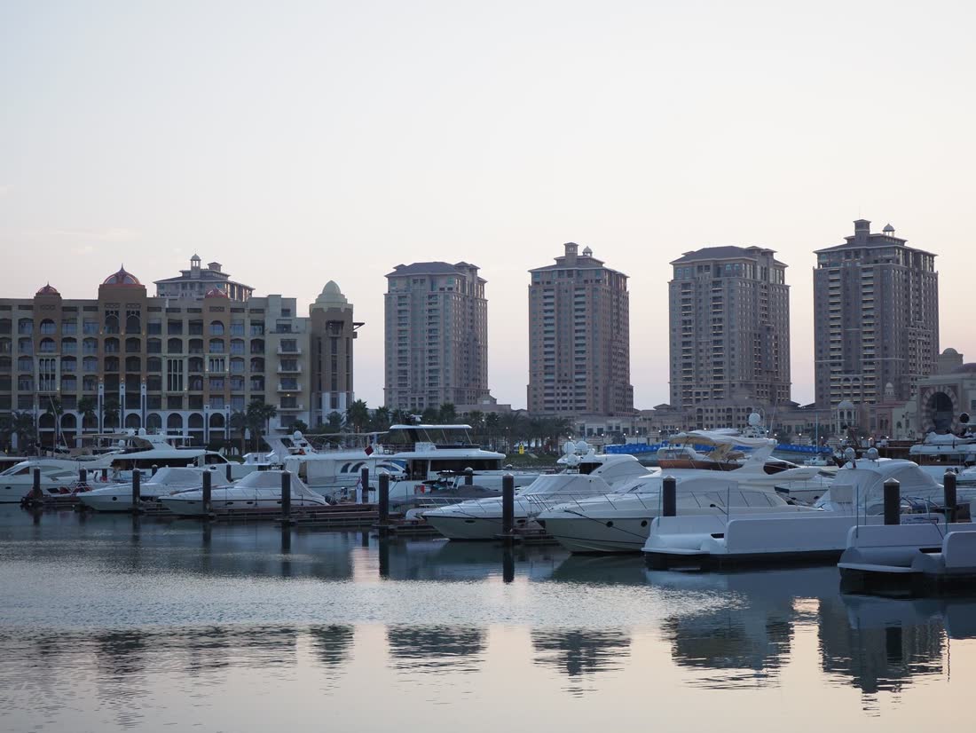 Lusail Marina at evening